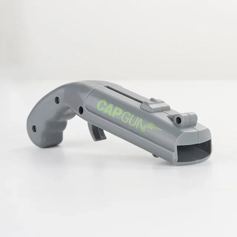 Unlock Fun and Flavor with the Creative Portable Cap Gun Beer Opener - Perfect for Parties and Outdoor Celebrations!