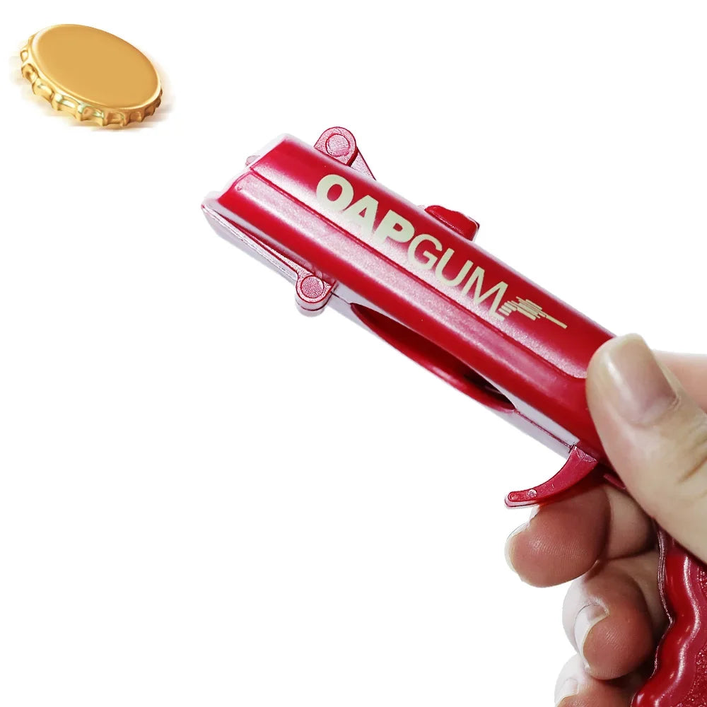Unlock Fun and Flavor with the Creative Portable Cap Gun Beer Opener - Perfect for Parties and Outdoor Celebrations!